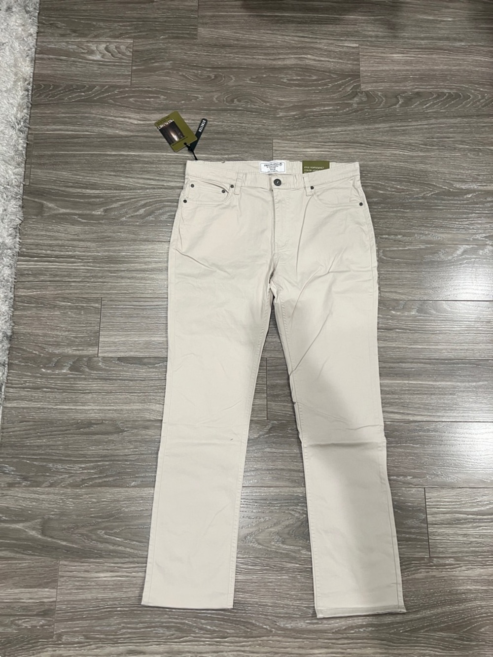Free Planet Light Khaki Straight Pants